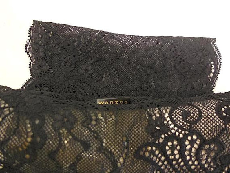 black puls warmers, wrist warmers, gloves floral lace soft and elastic arm warmers, Hand ornamental lace stretchy image 6