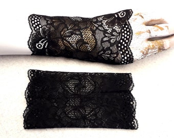 Mitaines floral dentelle doux et élastique puls gants dentelle florale doux et élastiques manchettes Idéal pour les robes ou sur un chandai