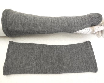 finely and warmly, grey gloves, knitting yarn jersey arm warmers, comfortable, ideal for dresses or a thin sweater, The popular gift