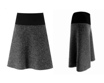 Italy quality wool, warm skirt in A shape, boiled wool happy fitting soft windproof with double belt the popular gift, last offer