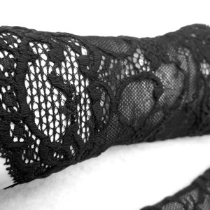 wedding, black, puls warmers, wrist warmers, gloves floral lace soft and elastic arm warmers, hand ornamental lace stretchy, popular gift