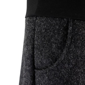 Italy quality wool, warm skirt in A shape, boiled wool happy fitting soft windproof with double belt the popular gift image 9