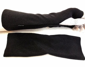 Wellness fleece gloves Ideal for dresses or a thin sweater, these chic arm warmers are open gloves, cuddly, warm and comfortable to wear