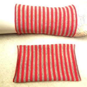 Jogging ride bicycle cotton puls arm warmers wrist, grey striped pulse warmers for jogging