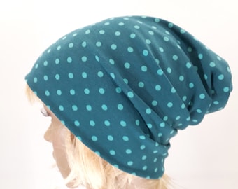 polka dots, 4 seasons Beanie Soft, knit jersey, light cap for turning your guards, knit jersey, the popular gift