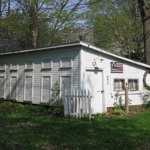 Photo greeting card--Small town chicken coop