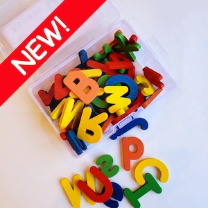 Wooden ALPHABET Letters - small and large letters, wood letters - homeschooling, education, games, alphabet trinkets