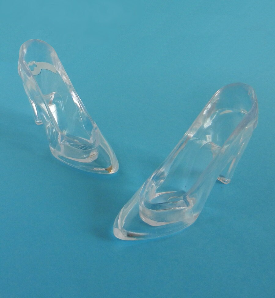 12 fillable 3.5 GLASS SLIPPERS Acrylic Etsy