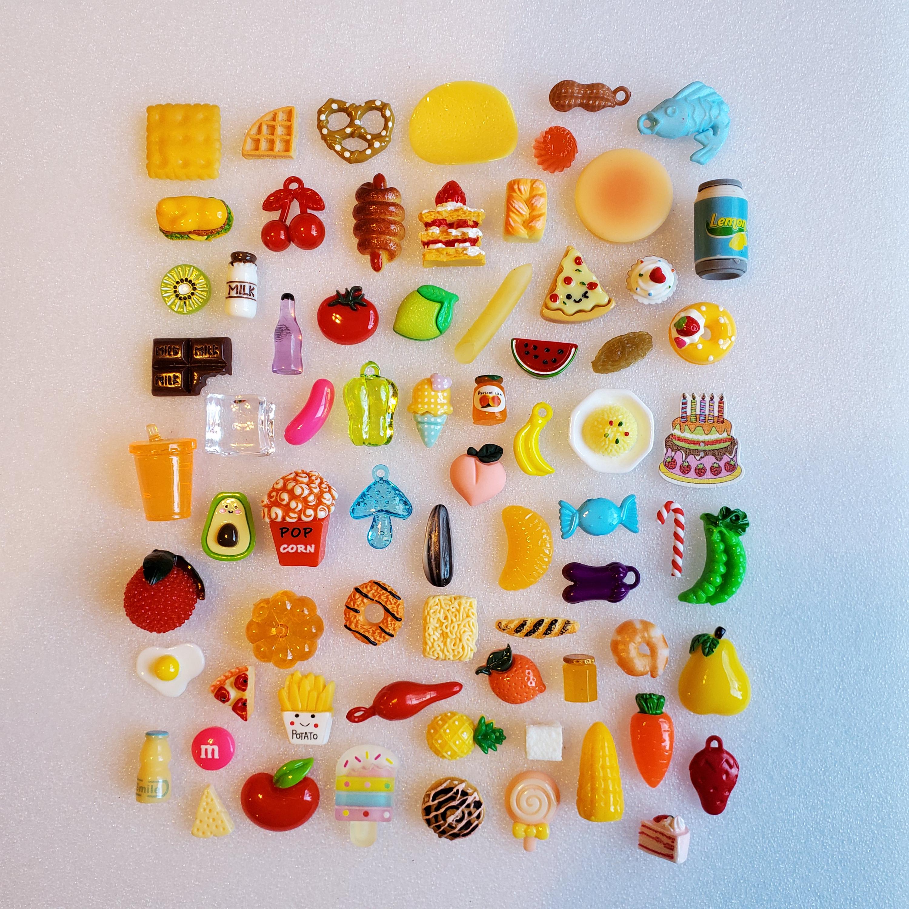 FOOD TRINKETS, 25 to 50 Food Items, Miniature Food, Food Toys
