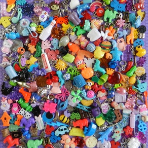 I SPY TRINKETS 100 Trinkets for I Spy Bags and Bottles-sensory bins-teaching-tiny toys No Duplicates image 5