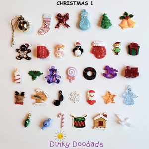 CHRISTMAS TRINKETS, miniatures, toys for I Spy bags, Christmas ornaments, Advent calendars, games, and teaching. Dinky Doodads.