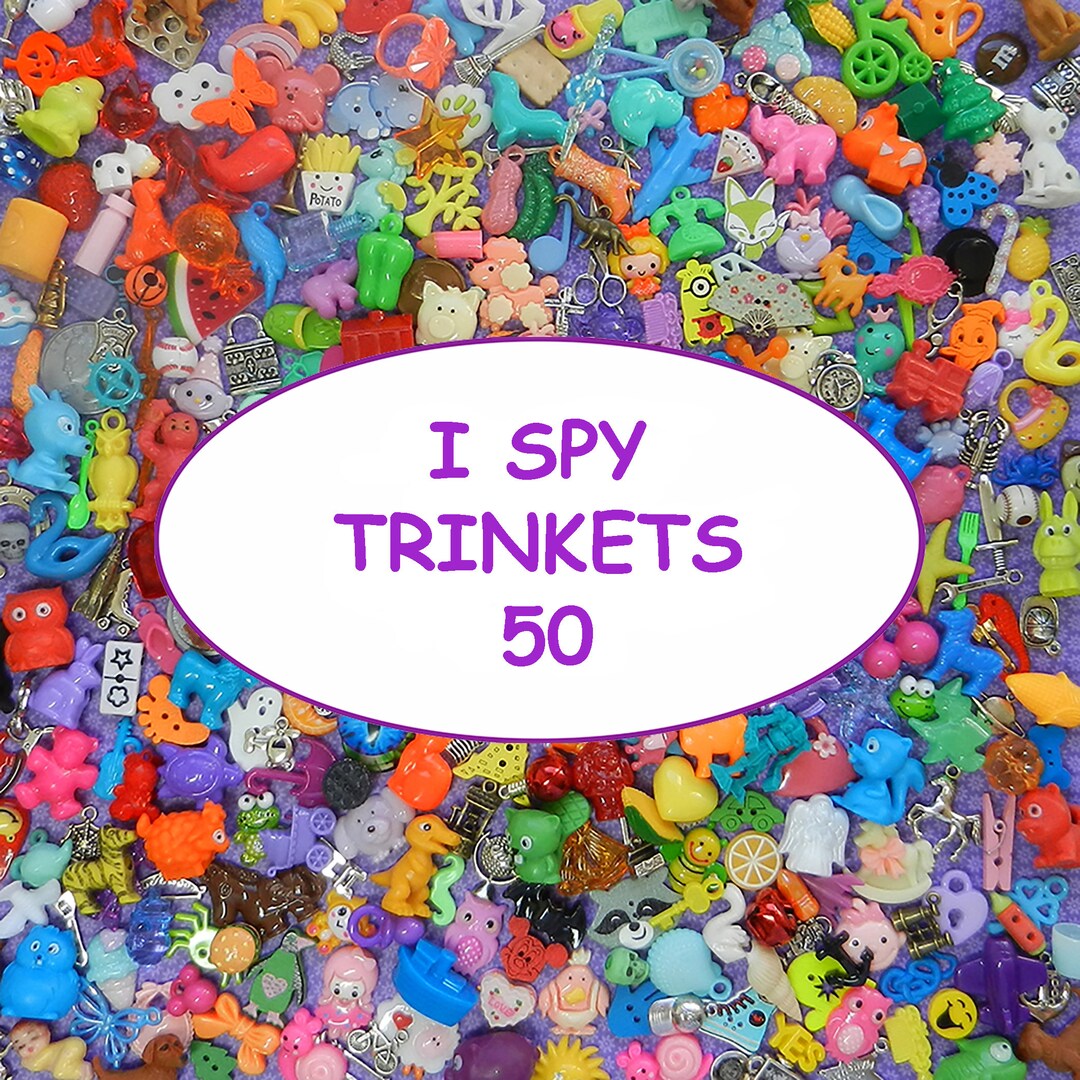I Spy TRINKETS (50) - Smaller Trinkets for Bags, Bottles, Sensory Bins ...