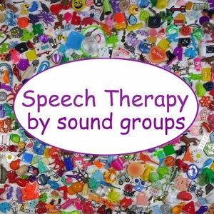 Speech Therapy sets by SOUND GROUPS. Articulation, Phonology, Montessori, Dinky Doodads, speech therapy