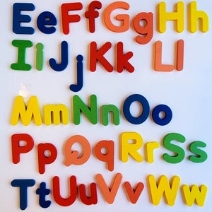 Letras del ALFABETO de madera: letras pequeñas y grandes, letras de madera: educación en el hogar, educación, juegos, baratijas del alfabeto