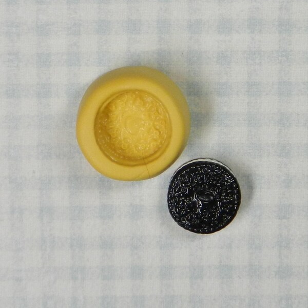 Miniature OREO COOKIE mold for jewelry making, polymer clay, miniature dollhouse, scrap booking, dollhouse food, card making