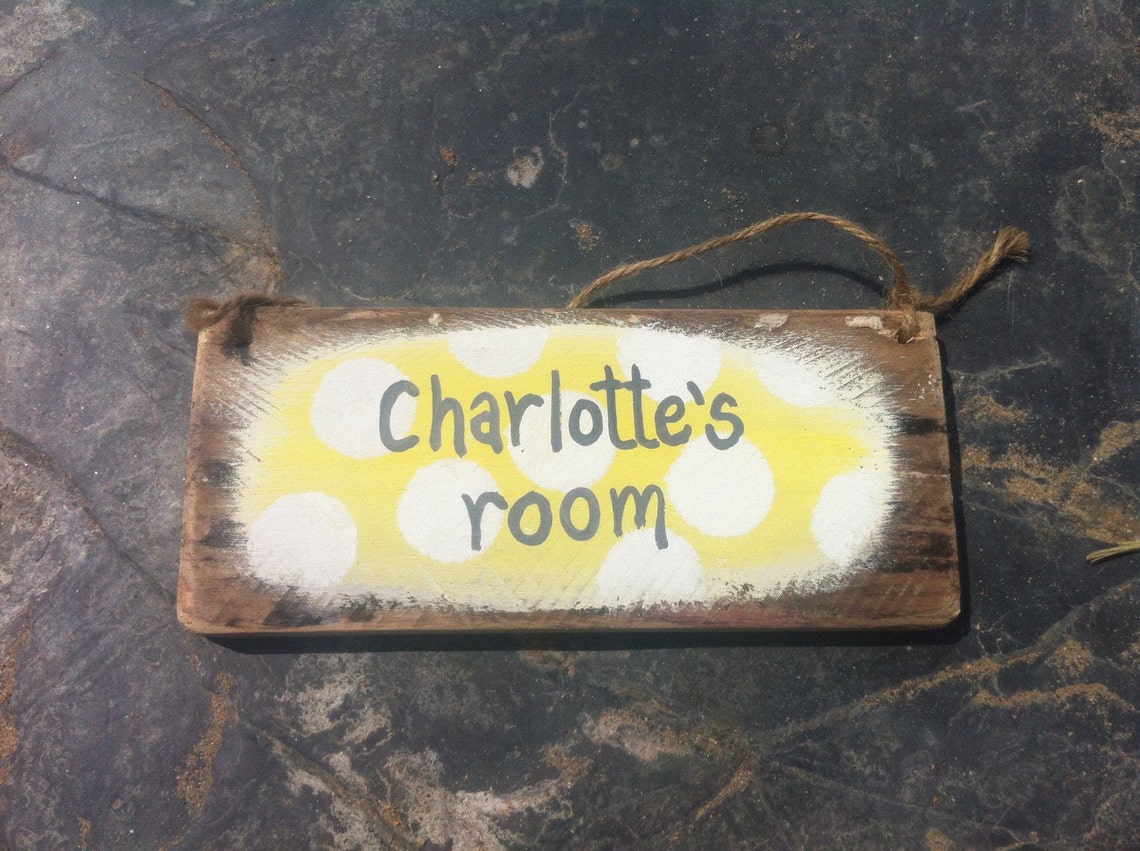 Reclaimed Wood Personalised Name Signs Hand Paintedhand Crafted From