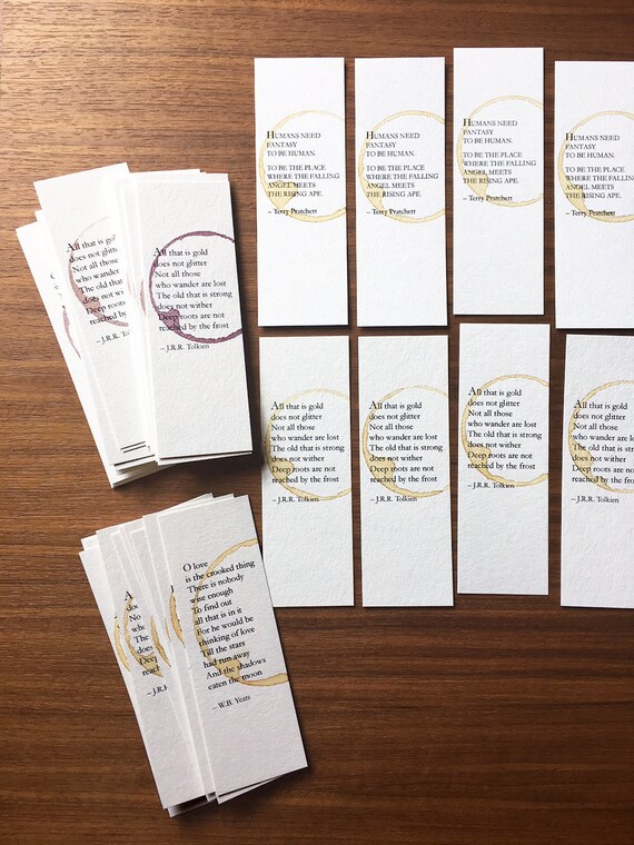 Custom wedding bookmark Book wedding favors Custom quote Etsy