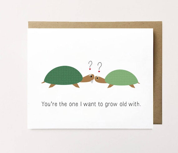 Carte De Tortue Carte Mignonne Danniversaire Pour Le Mari Etsy