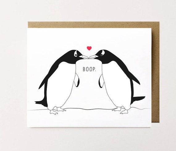 Penguin Card Penguin Valentines Day Card Cute Anniversary Card For Husband Penguin Love Card Birthday Card For Wife Card For Boyfriend