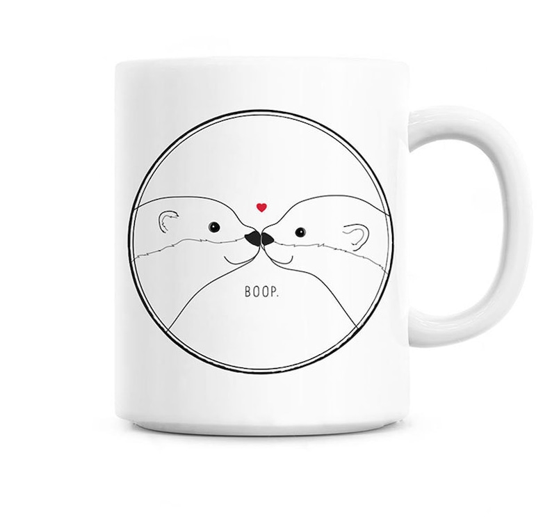 Otter mug Cute couples mug Anniversary gift for boyfriend image 0