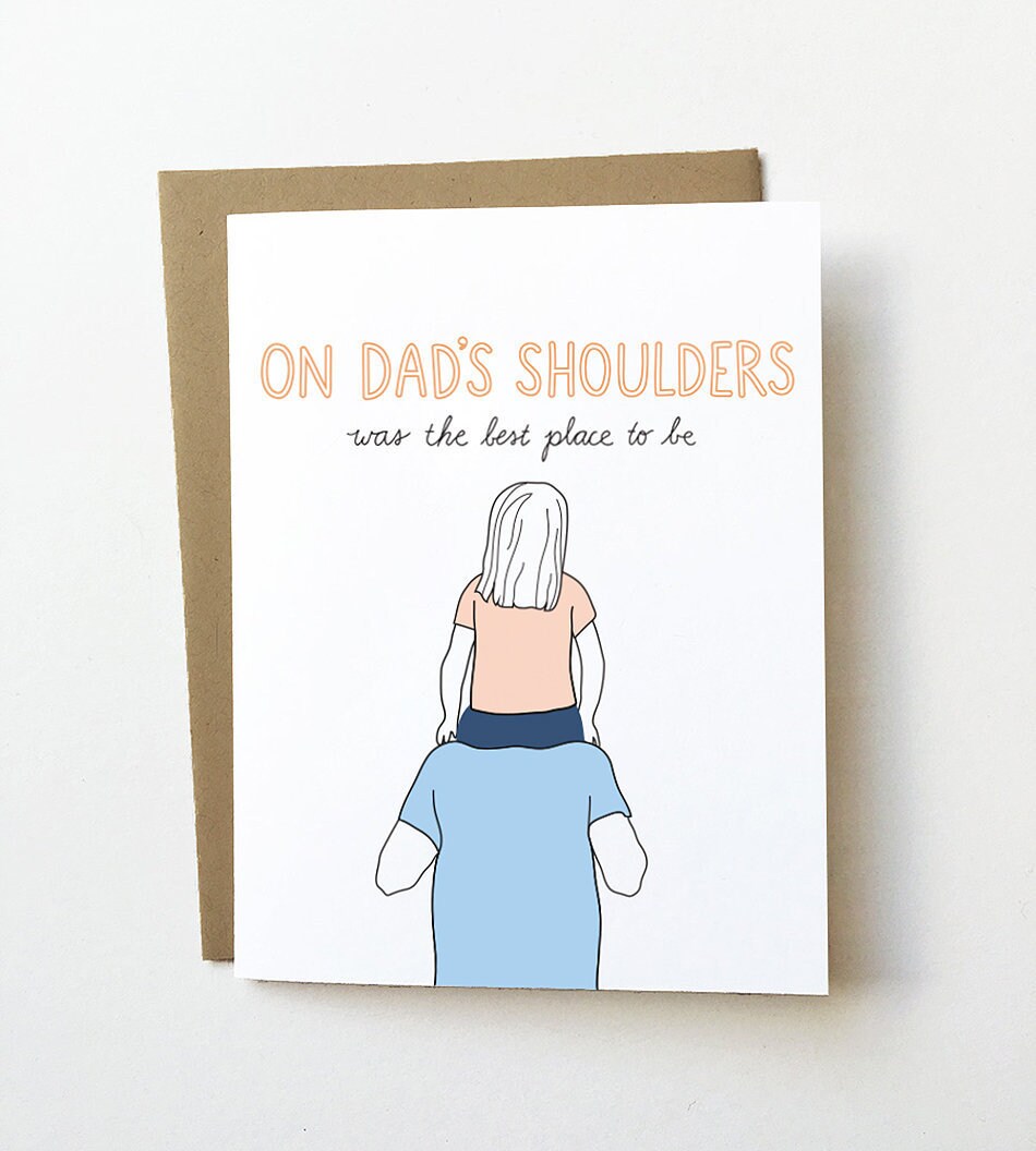Cute Father's Day Card from daughter Dad birthday card | Etsy