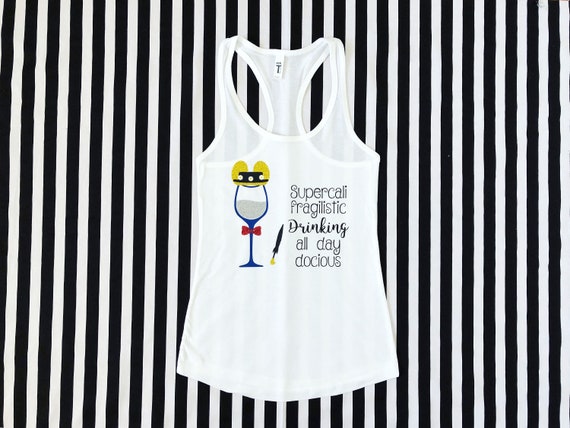 Mary Poppins Drinking Tank Top Food and Wine festival woman's tank top Il_570xn