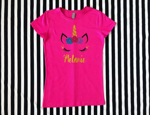 Unicorn Glitter Youth Tee Il_570xn