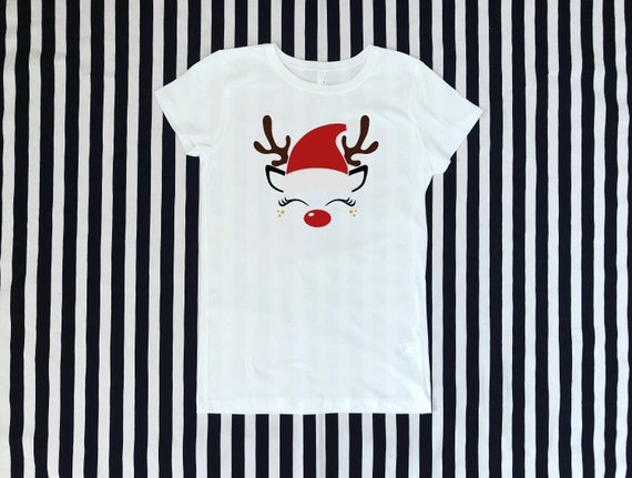 Christmas Santa Reindeer Kids Tee Il_570xn