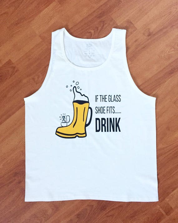 Groom Drinking Tank Top Cinderella Glass Slipper Disney Il_570xn