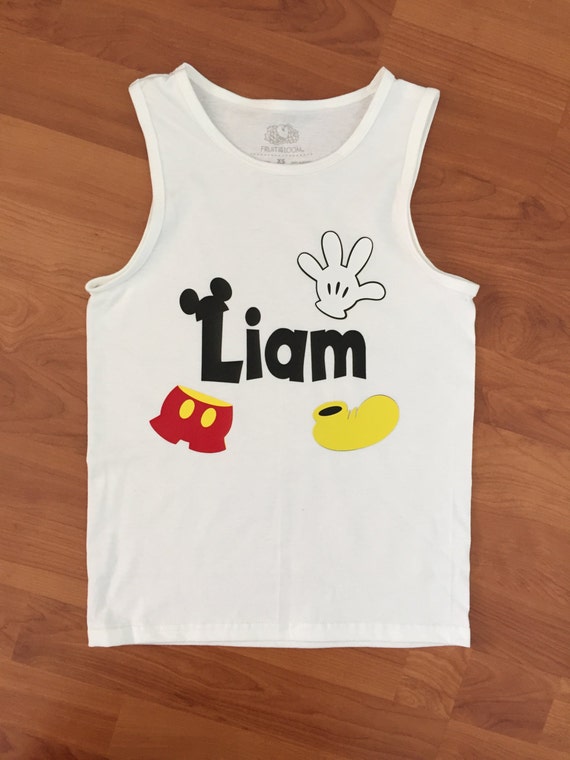 Mickey Kids Tank Top With Child's Name Il_570xn