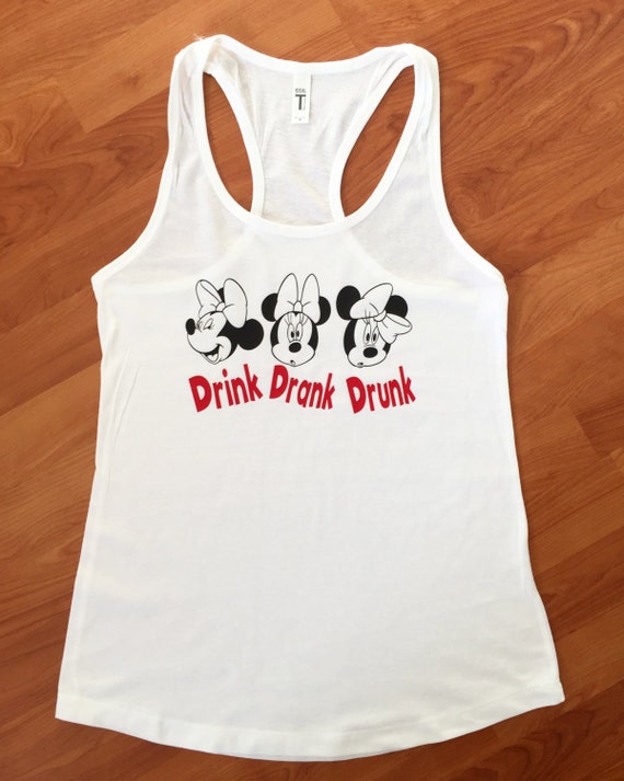 Drink Drank Drunk Minnie Mouse Food and Wine festival woman's tank top Il_570xn