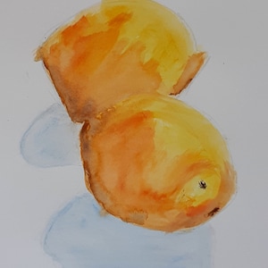 Pintura original en acuarela - Limones