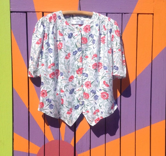 Retro Blouse | Floral | 90's does 40's | Free UK … - image 1