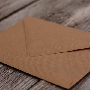 10 envelopes C6 kraft paper ribbed image 4
