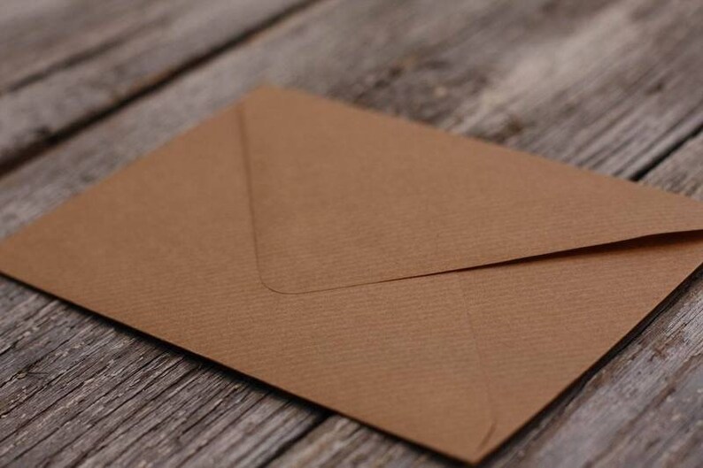 10 envelopes C6 kraft paper ribbed image 4