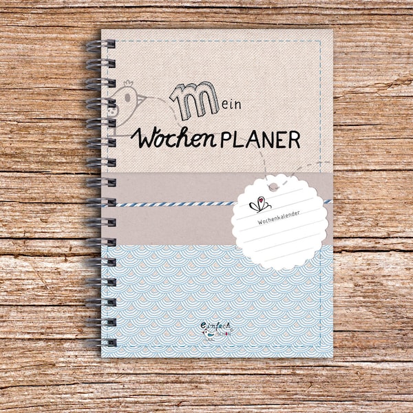 Calendar A6 Mini My weekly planner 52 weeks 1year