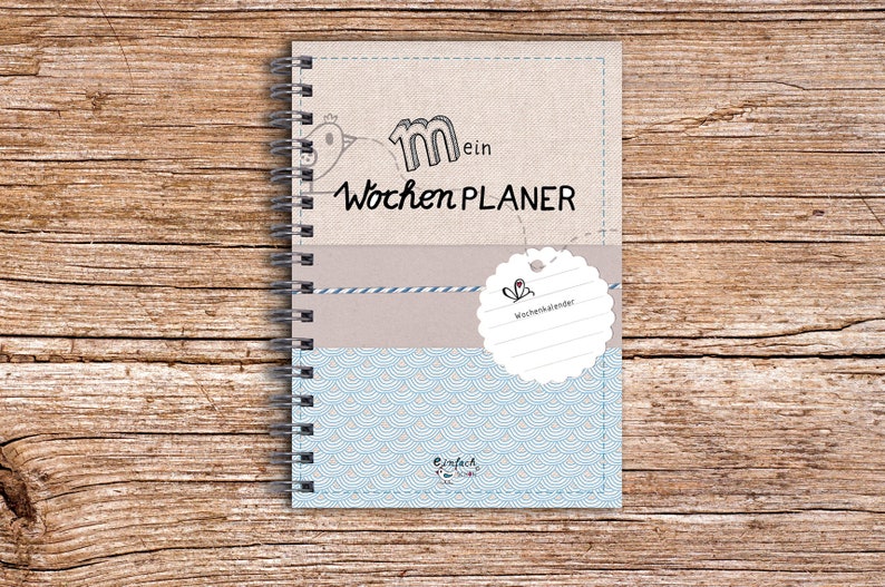 Calendar A6 Mini My weekly planner 52 weeks 1year image 1