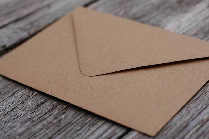 10 enveloppen C6 kraftpapier in naturel afbeelding 4