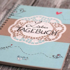 Liebes Tagebuch DIARY Din A5, 80-seitig türkis Notizbuch Logbuch Bild 4