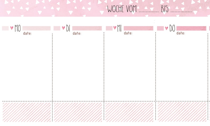 My Weekly Planner pink A4 Block Weekly Planner image 3