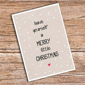 regalati un Buon Cartolina di Natale Kraft Biglietto di auguri A6 Cartolina di Natale Cartolina