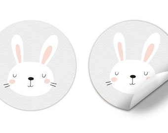 24 Easter - Sticker - Easter Bunny grey - 4 cm