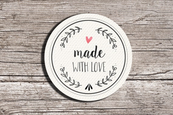 Made with love stickers deals
