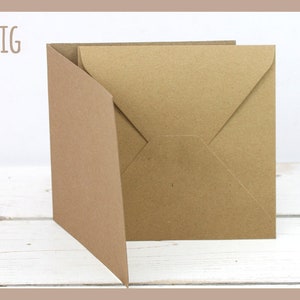 10 buste di cartoncino pieghevoli quadrate in carta kraft