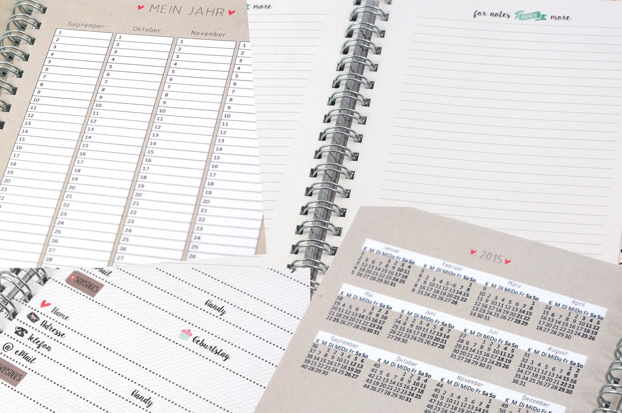 Mein Adressbuch Telefonbuch Kalender grün DIN A6  Etsy