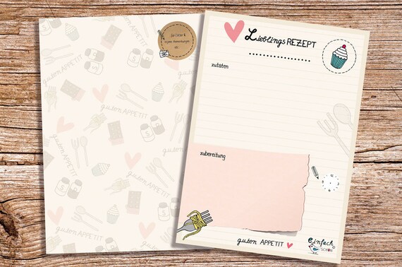 Vorlage Rezepte A5 / Diy Rezepte Planner Rezeptordner Basteln Miomodo Diy Blog / Mit dem ...
