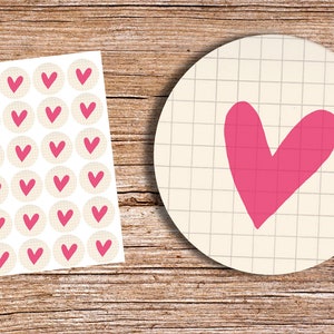 Heart 24 Sticker Kariet 40mm Gift Sticker image 1