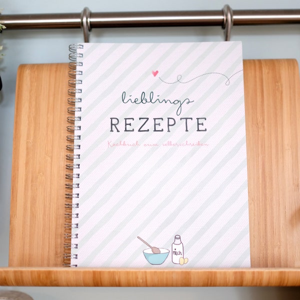 Lieblingsrezepte" Rezept- Kochbuch A5 grün 2017