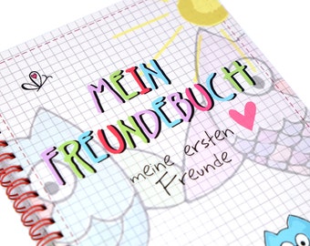 Mein Freundebuch" Kinder Freunschaftsbuch DIN A5