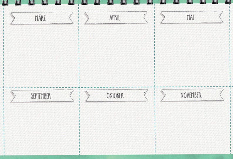 My Weekly Planer grün Tischkalender Wochenplaner Bild 4